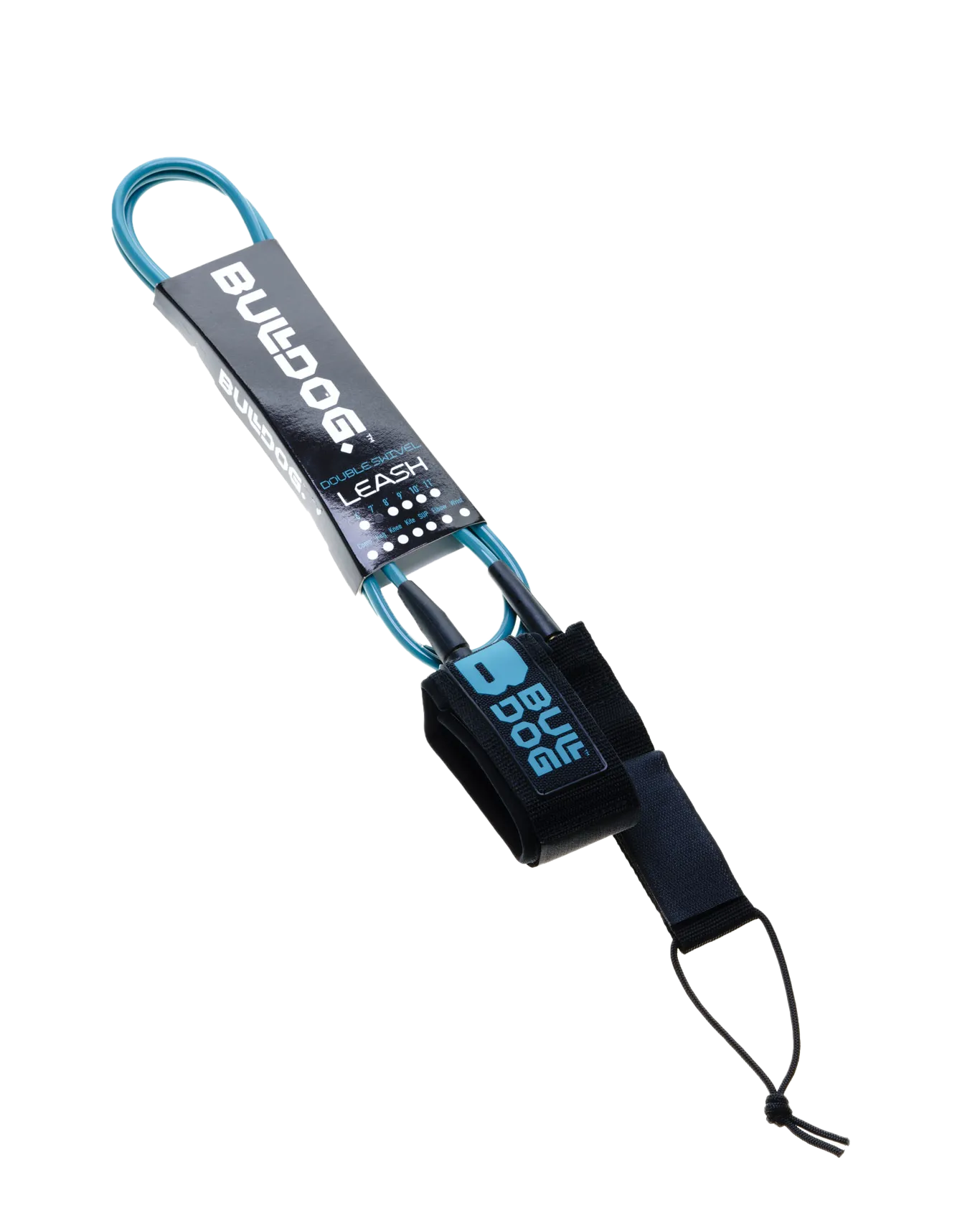 6'0" Surfboard Ankle Leash in Black & Petrol Blue