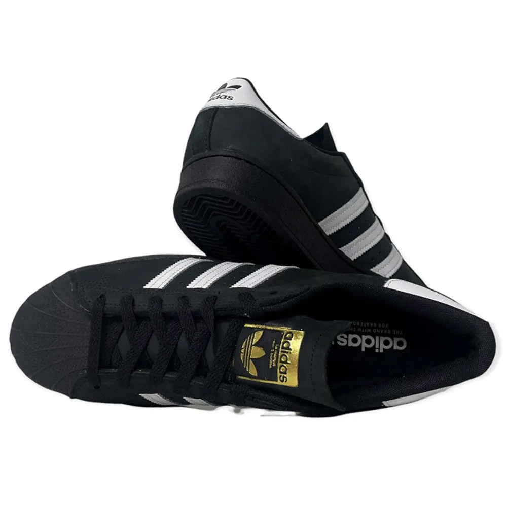 Adidas Superstar ADV Core Black White Gold Leather Shoes