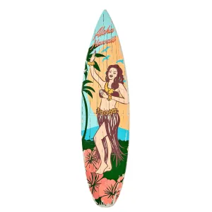 Aloha Hawaii Surfboard Plaque Wall Sign