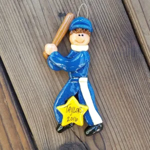 Baseball Player Christmas Ornament