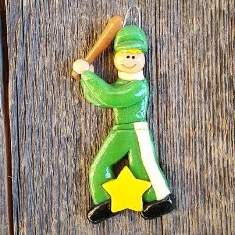 Baseball Player Christmas Ornament