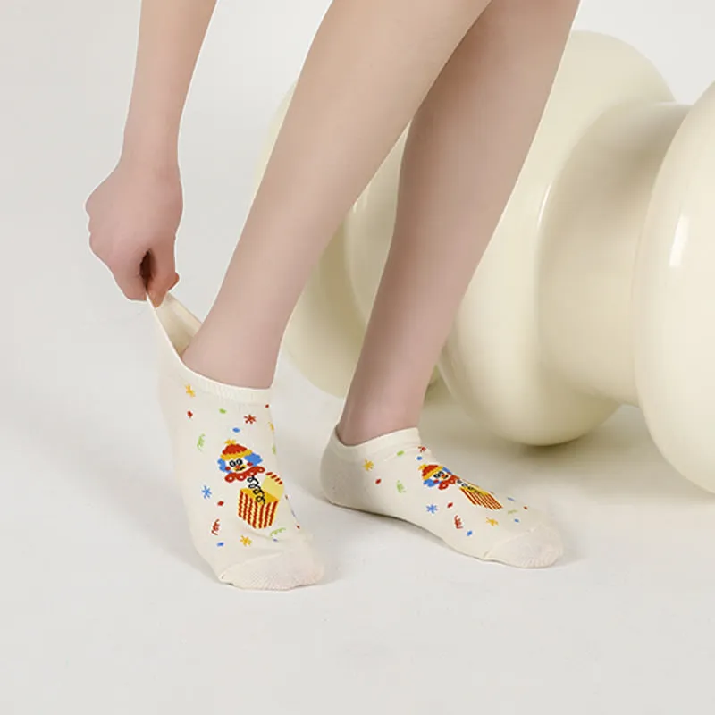 Beligogo Cartoon Clown Low Cut Boat Socks