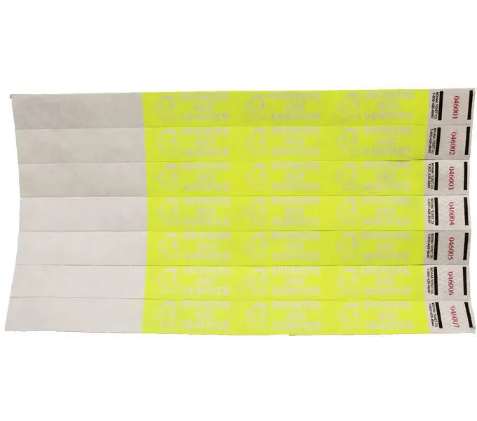 Drinking Age Verified Wristbands - 500/Pack or 1000/Pack