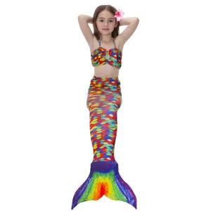 Fancydresswale Mermaid swimming dress for Girls- Multi Color