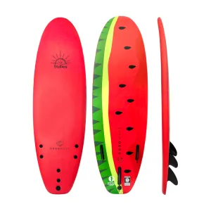 Good Wave 5'6" Fruities Foam Surfboard - Watermelon