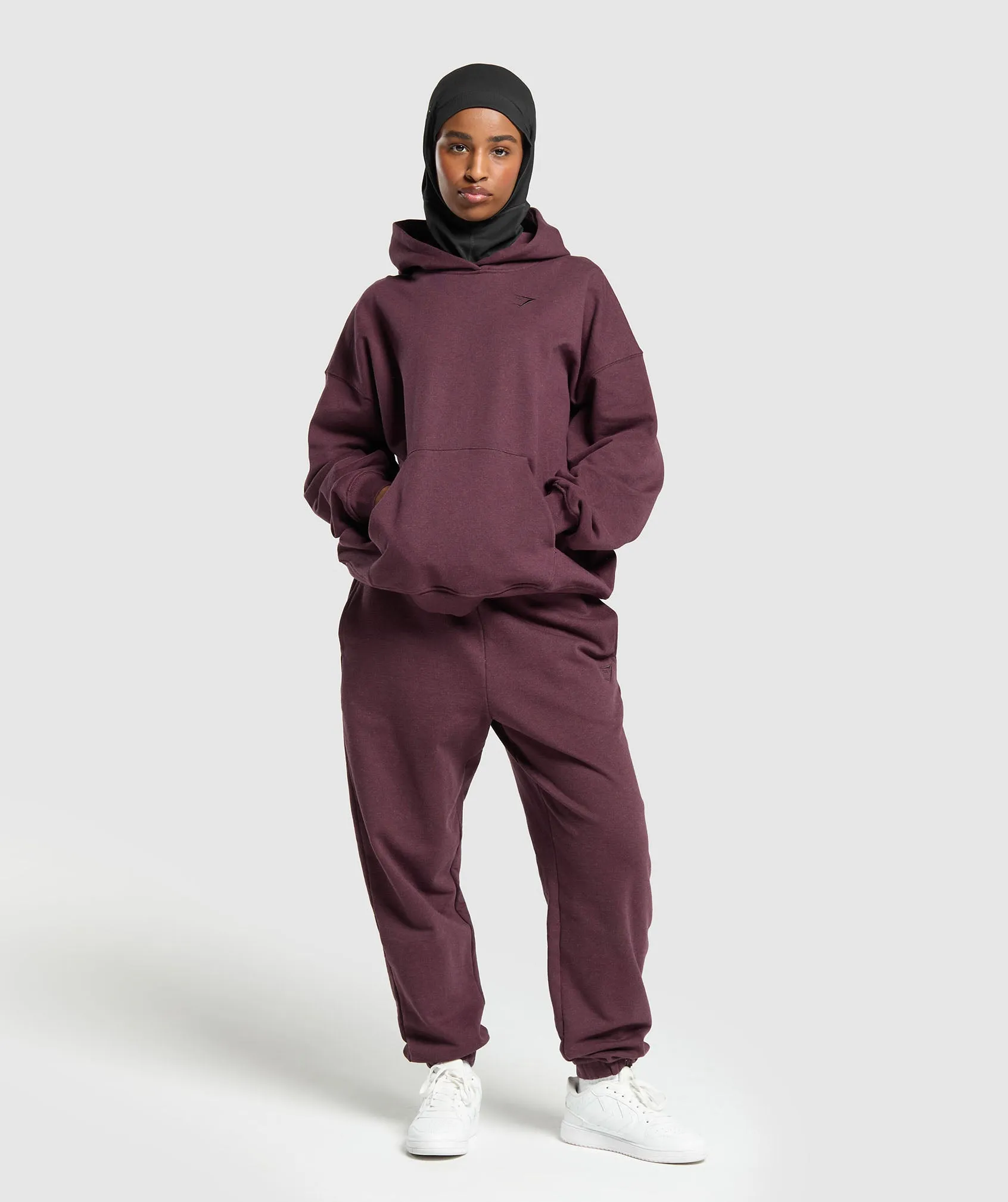 Gymshark Rest Day Sweat Joggers - Deep Plum Marl