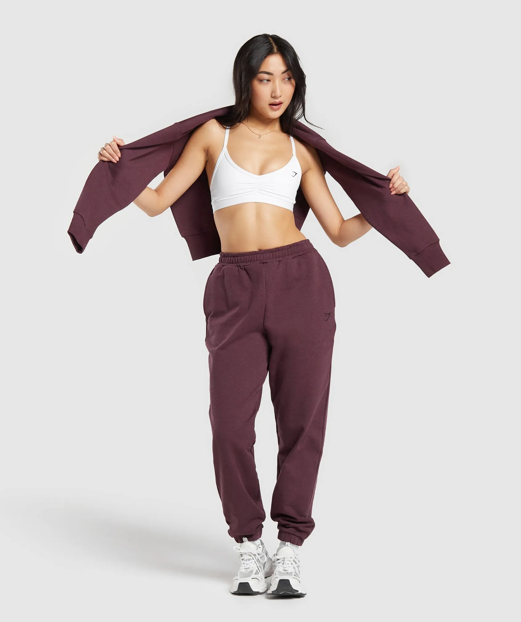 Gymshark Rest Day Sweat Joggers - Deep Plum Marl