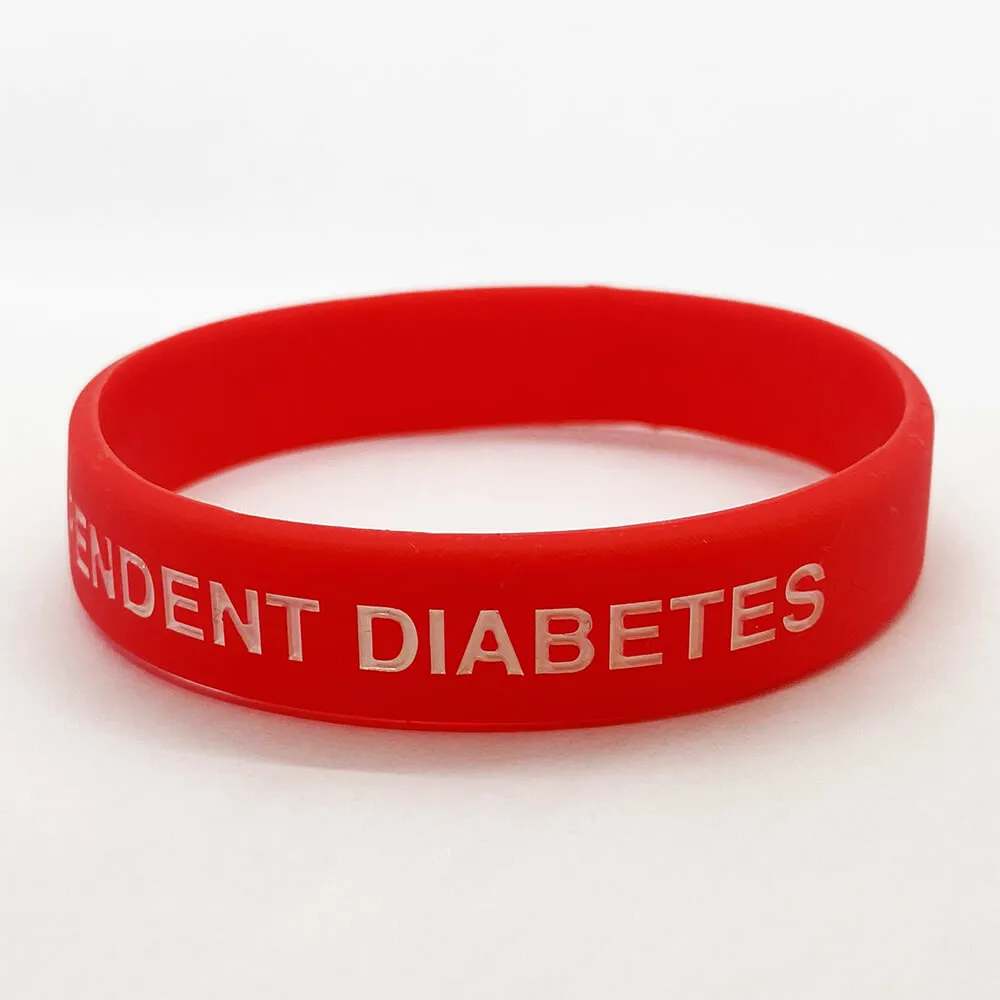 Insulin Dependent Diabetes Wristband - Red