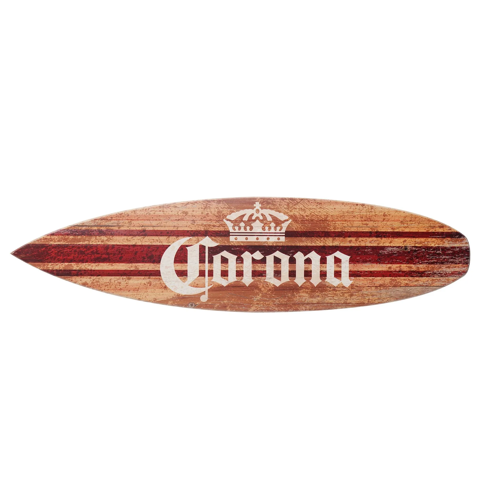 Licensed Corona Brown Tones Surfboard Plaque Wall Sign - 60"x15"