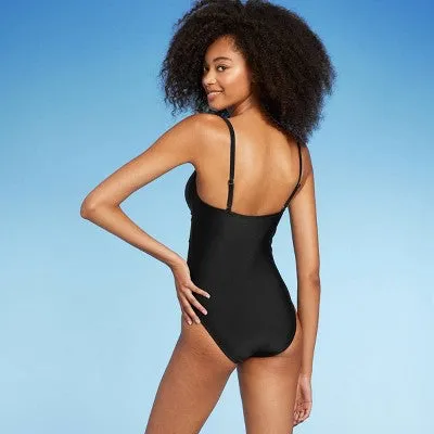 New - Shade & Shore Women's Mesh One Piece Swimsuit Bathing Suit