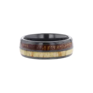 Rollins Baseball Wood Inlay Wedding Ring