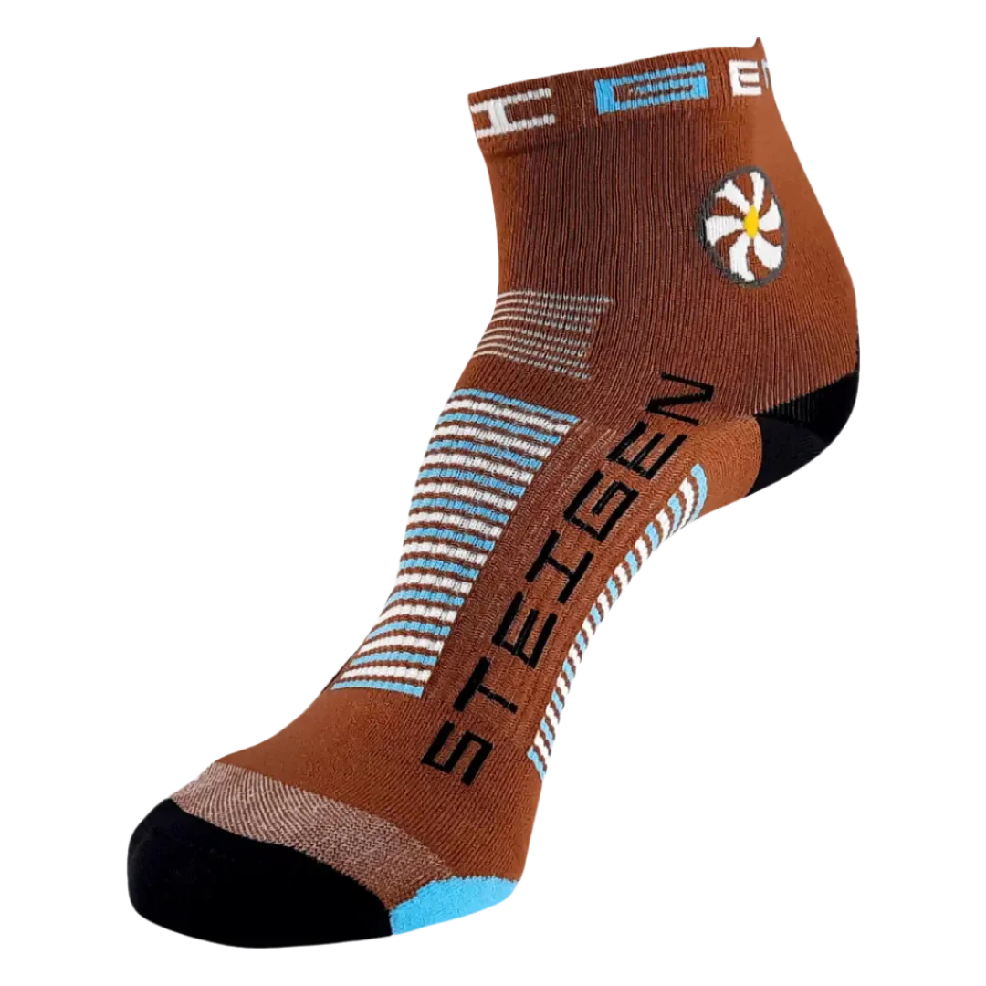 Steigen - Quarter Length Running Socks - Brown