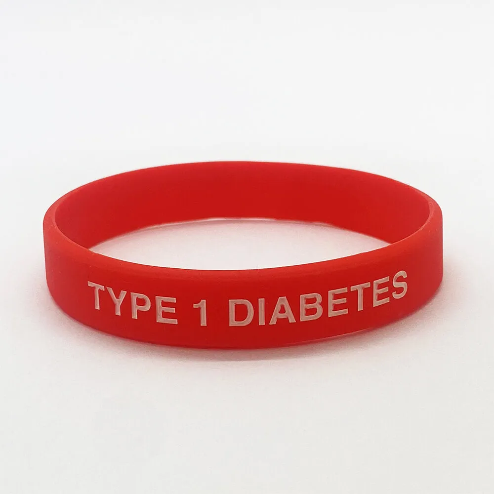 Type 1 Diabetes Wristband - Red